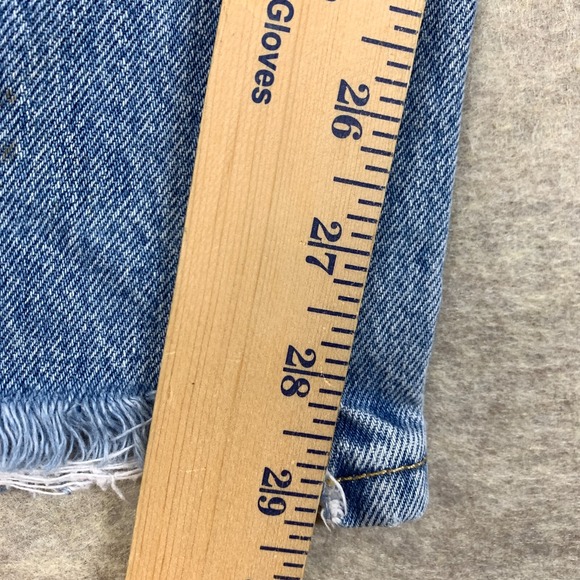 Levis Jeans Womens 25 Blue Pants 501 Button Fly Light Destroyed American Denim - Picture 13 of 16